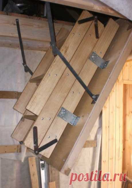 Складная чердачная лестница. #DIY_Идеи