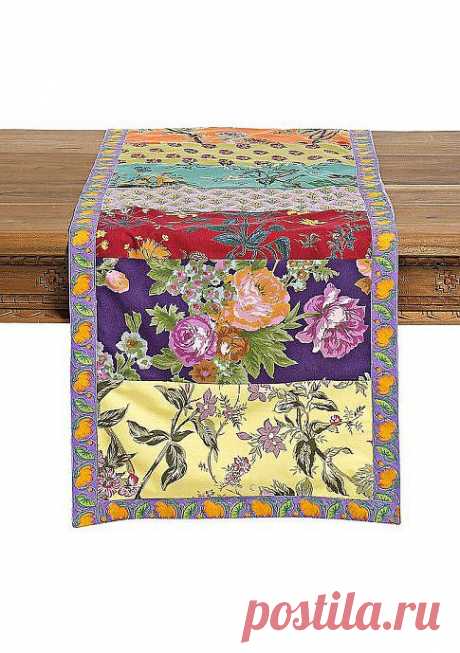 Дорожка для стола в стиле лоскутного шитья. очень красиво!