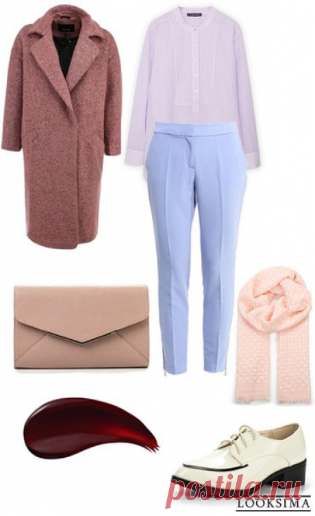 Стильный и уютный образ в модных пастельных тонах #looksimaFashion #style #instalook #lookoftheday #модныйобраз #стиль