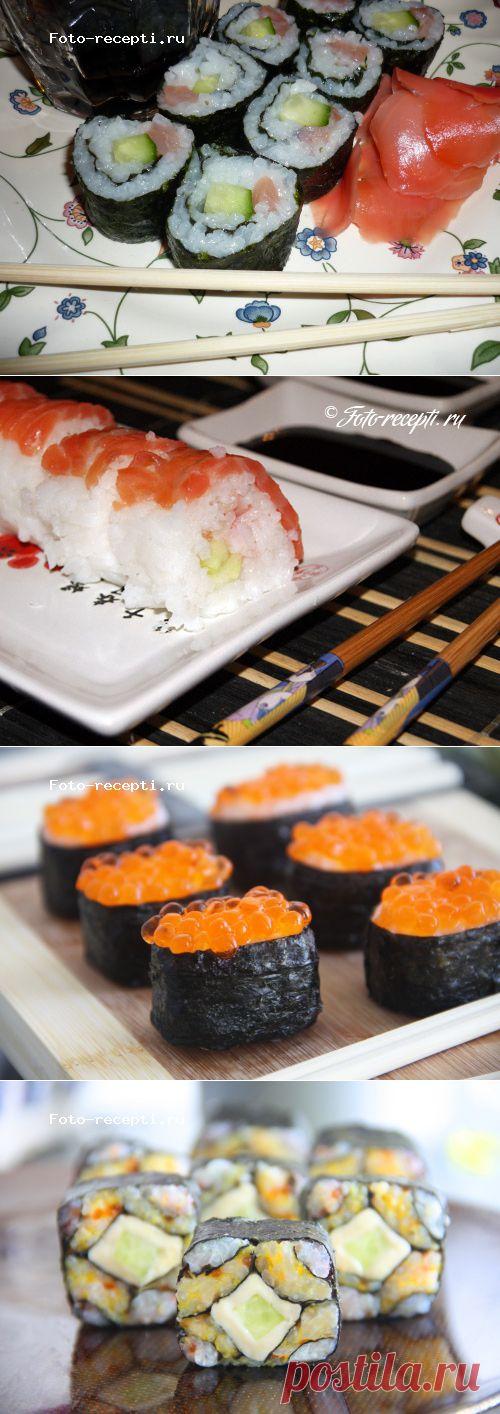 Как приготовить суши и роллы в домашних условиях - Рецепты с фото пошагового приготовления на Фото-Рецепты. ру