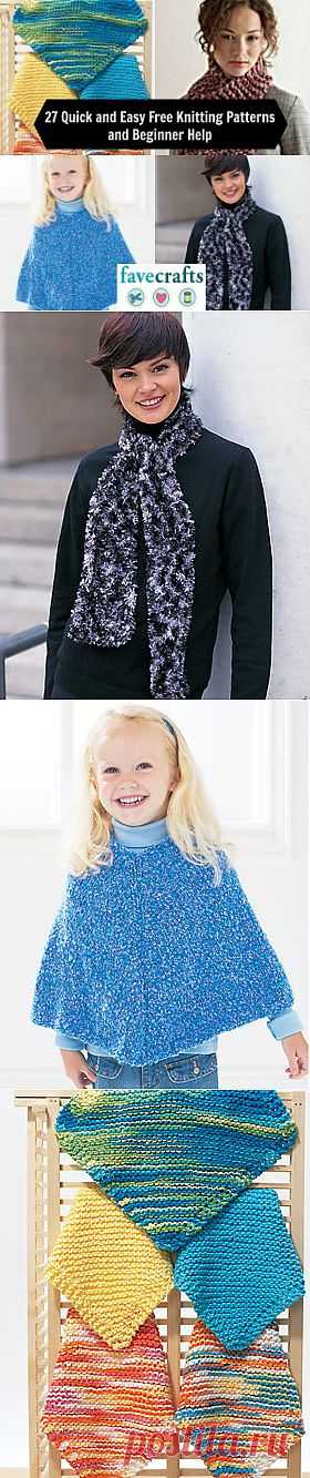 27 Easy Free Knitting Patterns and Beginner Help | FaveCrafts.com - 27 способов вязания для начинающих