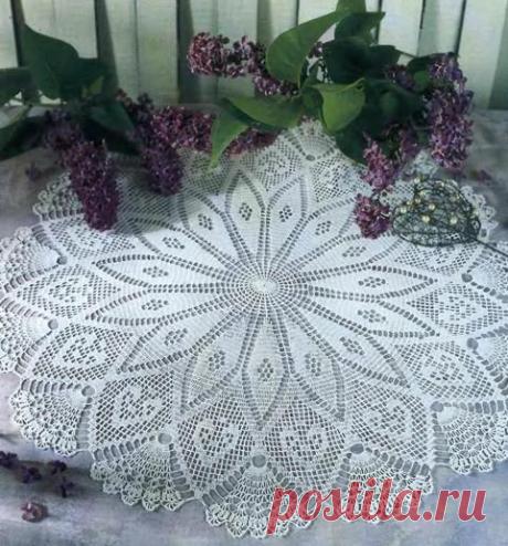 Ажурная салфетка - вязание крючком на kru4ok.ru