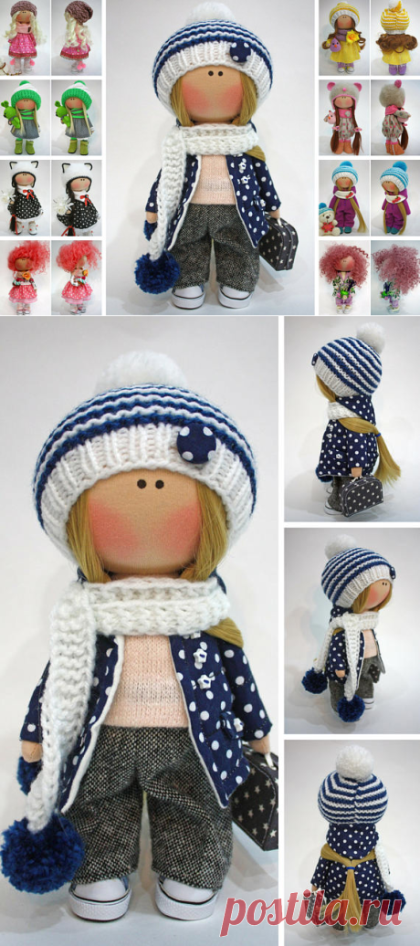 Fabric Doll Nursery Doll Rag Doll Textile Doll Interior Doll