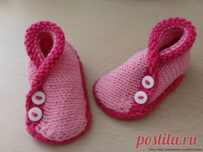 ​Вяжем ботиночки для большой куклы