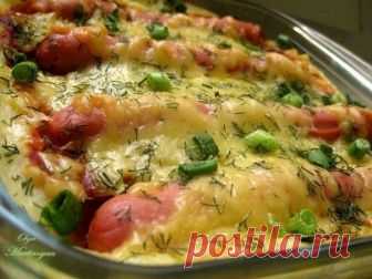 Картофельная запеканка с сосисками