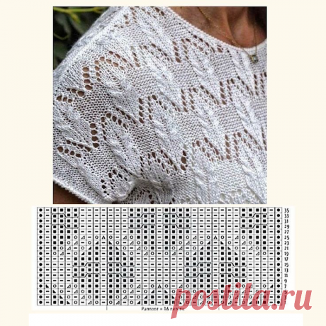 Стильный джемпер спицами крупной вязки - Ажурные модели со схемами | Вязание идеи для вдохновения | Дзен