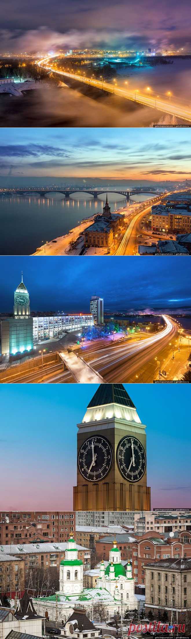 Зимний Красноярск с высоты 2014.