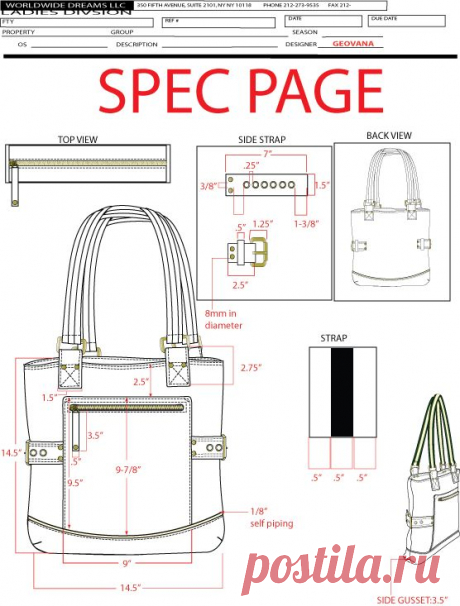 TECHNICAL SKETCHES - PAULA BONNAFANT | patrones bolsos