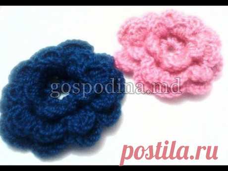 ▶ Crosetat Floare model 2 - YouTube
