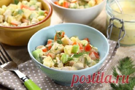 Салат из вареной курицы и свежих огурцов – пошаговый рецепт с фото.
