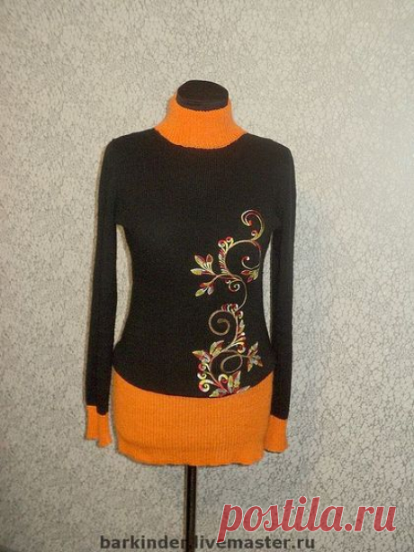 Туника с вышивкой &quot;Decorative&quot; - туника,вязаная туника,туника вязаная