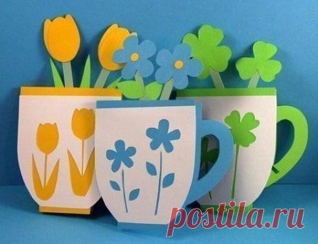 Как сделать легкую открытку для мамы, сестры или бабушки 👌 / Удивительная еда!