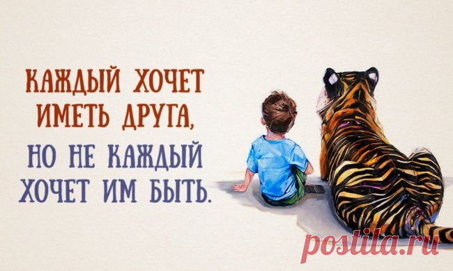 «Каждый хочет иметь друга, но не каждый хочет им быть»