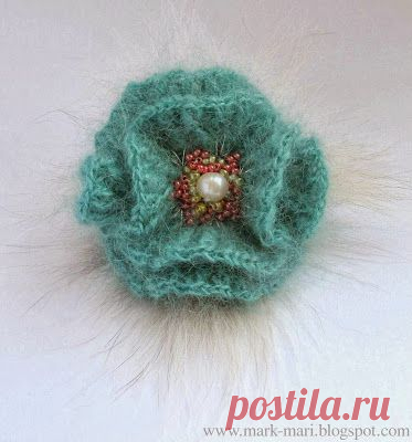 Mark-Mari: Брошь "Бирюзовая мечта"