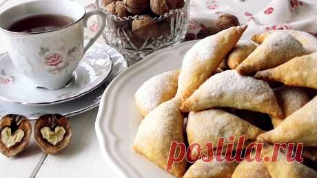 Сдобные треугольнички с изюмом и орехами!Без сахара и яиц! | ПРОСТОРЕЦЕПТ | Яндекс Дзен