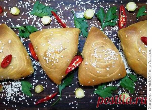 Духовые пирожки с мясом - невероятно нежное тесто, много сочной начинки - пошаговый рецепт приготовления с фото