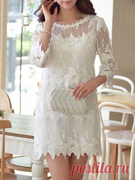 Pierced Lace Mini dress
