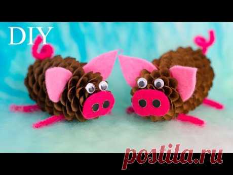 DIY ОСЕННИЕ ПОДЕЛКИ из ШИШЕК своими руками