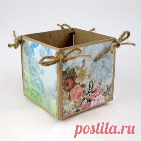 Коробочка для мелочей из картона
