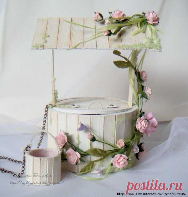 МАСТЕР КЛАСС КОЛОДЦА ИЗ БОБИНЫ СКОТЧА