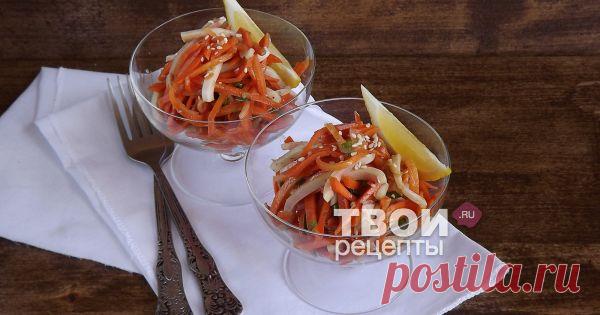 Морковь с кальмаром по-корейски Отличный рецепт!