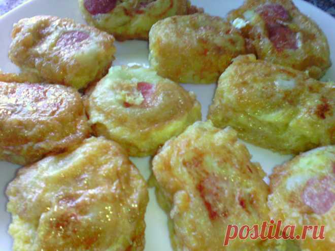 Закуска из вафельных коржей с картошкой