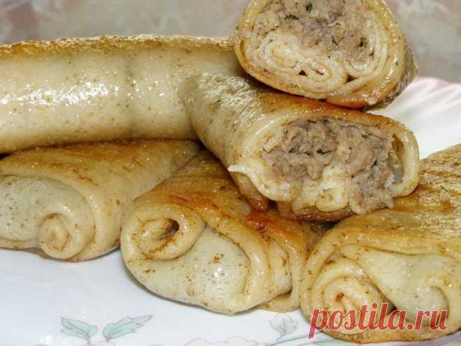 Домашние блинчики с мясом - потрясающе вкусные!