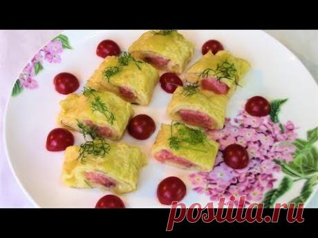 Безумно вкусный омлет с семгой на завтрак!