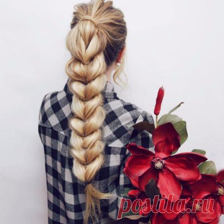 Коса на резинках (Diy)