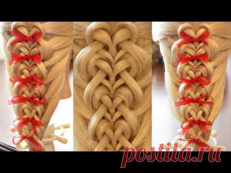 Коса на резинках - "Калейдоскоп - сердца" - 3 - Hairstyles by REM