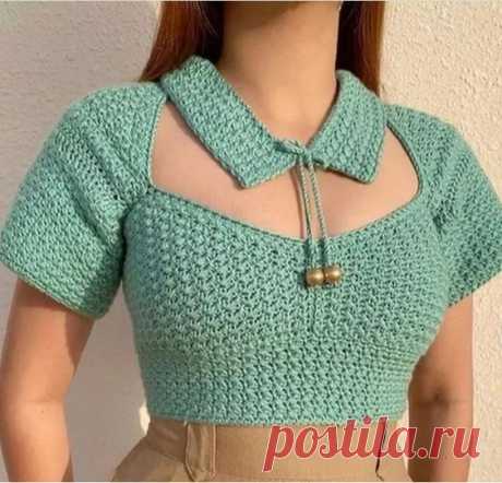 Extraordinary crochet blouse, cutout pattern blouses with lovely crochet pattern #crochetblouse
