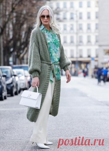Какой кардиган надеть женщинам до и после 50-ти, чтобы осенью выглядеть стильно, а не старомодно | До и после 50-ти | Дзен