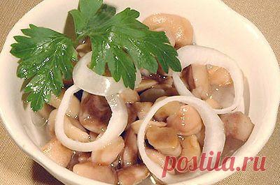 Маринованные маслята с луком