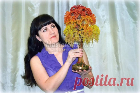 Дерево из бисера. Золотая осень. Мастер-класс с пошаговыми фото