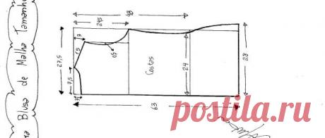 Основа для вязаной кофточки - DIY - литья, кройки и шитья - Марлен Мукой