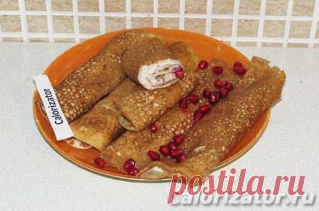Блинчики с творогом и гранатом - как приготовить, рецепт с фото по шагам, калорийность - www.calorizator.ru