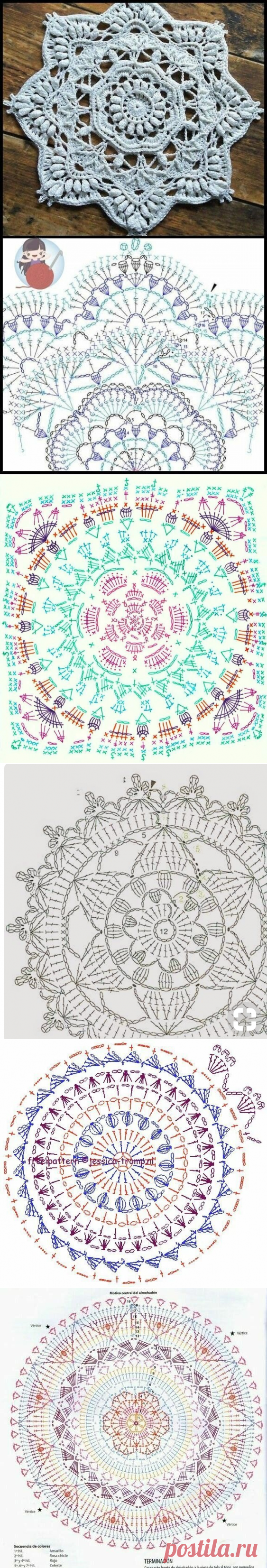 Мандала крючком. 30 схем и идей для вдохновения | Сашкины Вязашки | Яндекс Дзен
