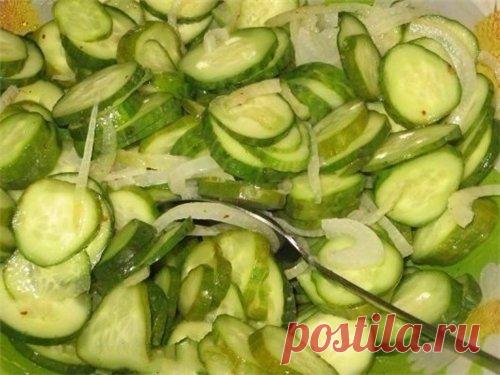 Необычный салат из огурцов