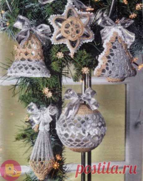 Вязаные новогодние украшения на елку — Сделай сам, идеи для творчества - DIY Ideas