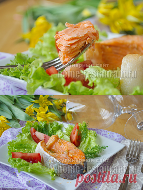 Красная рыба в духовке в имбирно-чесночном маринаде | Домашний Ресторан