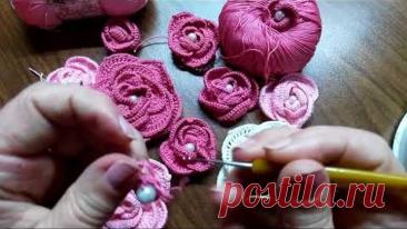 8 октября 2017 г. Вяжу розу крючком по серпантину. Урок 1 В конце ролика чуть не упала камера, поэтому получился резкий звук. Заранее прошу прощения.