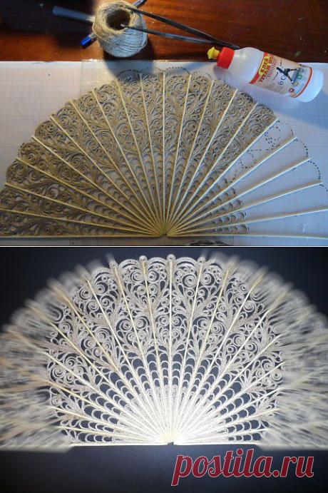 Веер из джута. Вам понравится.