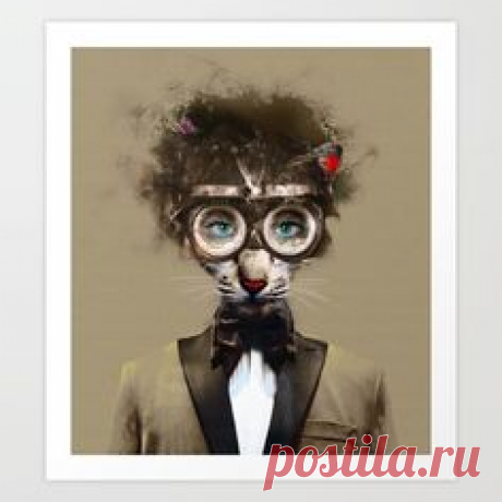 Buy Steampunk Cat Art Print by perymaya. Worldwide shipping available at Society6.com. Just one of millions of high quality products available.