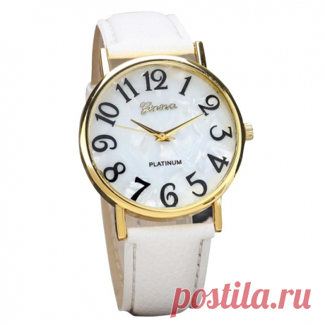 Hot Hothot Продажи Женщин Ретро Цифровой Циферблат Кожаный Ремешок Кварцевые Аналоговые Наручные Часы Часы, Девушка, Сплав, круглый, роскошные jy28 купить на AliExpress