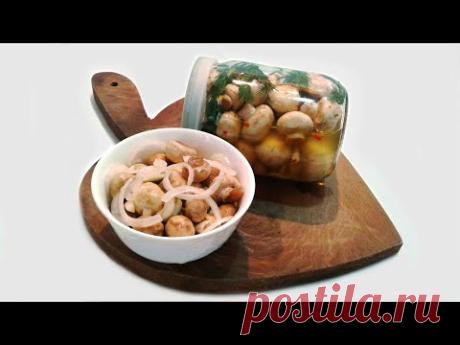 Шампиньоны Малосольные ✧ Самый быстрый и простенький рецепт