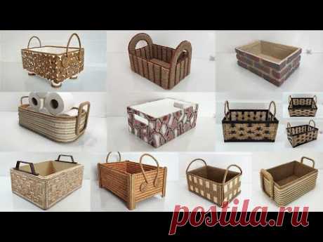10 Storage Organizer Racks from Waste Materials - Storage Basket Ideas -Craft Ideas #54