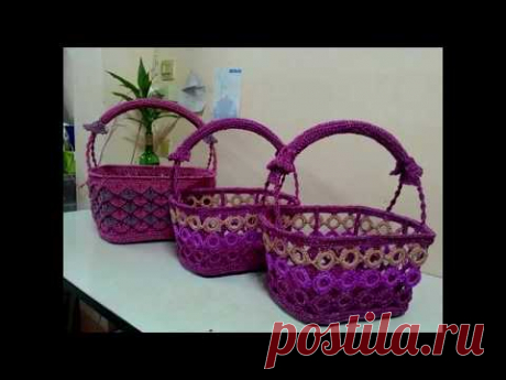 Rope Basket Basket Umbrella Cherry Blossom Shop