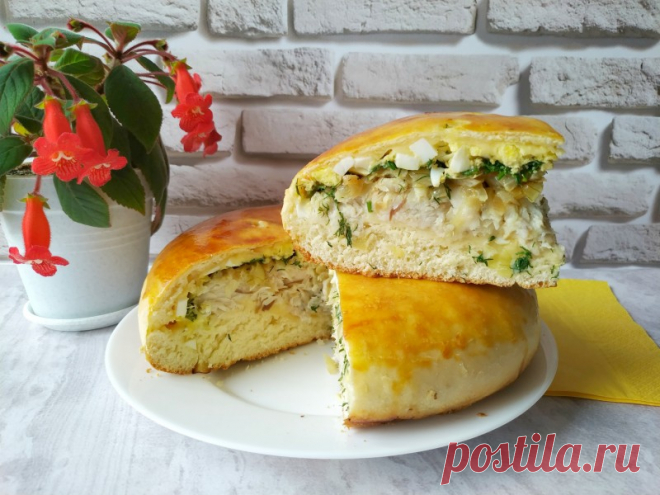 Вкусное тесто,  много начинки и рыбный пирог превзойдет ваши ожидания! Сегодня хочу поделиться с вами рецептом шикарного рыбного пирога. Почему шикарный? Потому что получается он красивым, включает в себя вкуснейшее тесто и много начинки. Кусочек такого пирога может заменить полноценный обед. Вкусно, просто и не только рецепт  оправдает ваши ожидания, а...