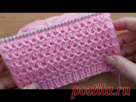 Красивый👍 объёмный узор спицами для детской кофточки, свитера, туники, джемпера.