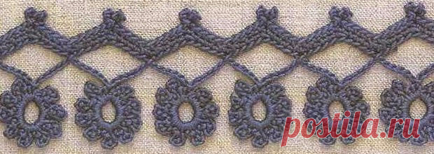 Ажурная кайма крючком+ СХЕМЫ. Ажурная кайма крючком для отделки любых изделий |